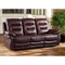 Homeroots 90" Burgundy Faux Leather Reclining Sofa With Black Legs 329426 - alternate 2