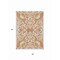 Homeroots 3' X 5' Coral And Ivory Damask Washable Indoor Outdoor Area Rug 614419 - alternate 3
