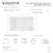 Kingston Brass 54" Acrylic Rectangular 3-Wall Alcove Tub, Right Hand Drain, Glossy White VTAM5436R22T - alternate 2