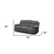 Homeroots 82" Gray Chenille Reclining Sofa With Black Legs 491322 - alternate 3