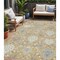 Homeroots 5' X 8' Gold Ivory And Gray Damask Washable Indoor Outdoor Area Rug 599413 - alternate 1