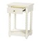 Baxton Studio Terentia Nightstand with Bobbin Legs - 1-Drawer Bedroom Side Table with Storage Shelf, White 266-14633-ZORO - alternate 5