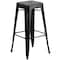 Flash Furniture 30" High Backless Distressed Black Metal Barstool ET-BT3503-30-BK-GG - alternate 3