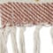 Homeroots 60" X 50" Beige Woven Cotton Striped Throw Blanket with Fringe 516617 - alternate 2