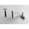 Kingston Brass Wall Mount Pot Filler Faucet with Knurled Handle, Polished Chrome KS8101RKX - alternate 3