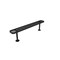 Mytcoat 6ft Outdoor Bench without Back, Surface Mount, Black, Expanded Metal, Textured Coating 804304 - alternate 1
