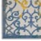 Homeroots 8' X 11' Ivory Blue And Yellow Trellis Indoor Outdoor Area Rug 546810 - alternate 4