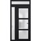 Vdomdoors Front Exterior Prehung FiberGlass Door Frosted Glass / Manux 8552 Matte Black / Sidelight and Trans MANUX8552EXD-BLK-W30+14 x H80+14-LH - alternate 3