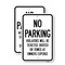 Signmission No Parking Violators Will Be Ticketed Booted Or T, 12'' X 18'' 2 Signs, Heavy Gauge Aluminum, 2PK A-1218-2PACK-24999 - alternate 1