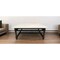 Homeroots 48" White And Black Genuine Marble And Solid Wood Square Coffee Table 569553 - alternate 3
