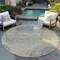 Homeroots 8' Beige Taupe And Gray Round Abstract Washable Indoor Outdoor Area Rug 582790 - alternate 2