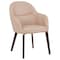 Leisuremod Elias Dining Chair Upholstered in Leather Velvet and Powder Coated Iron Legs EDC21LTP - alternate 1
