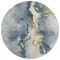 Homeroots 8' Graphite And Gold Round Abstract Washable Indoor Outdoor Area Rug 618504 - alternate 1