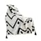 Homeroots 50" X 60" Black and White Woven Cotton Chevron Throw Blanket with Tassels 516489 - alternate 4