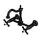 Kingston Brass Two-Handle Wall Mount Bridge Kitchen Faucet, Matte Black KS1260AX - alternate 1
