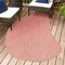 Jonathan Y Evan Modern Rustic Organic Curve Light Rose 5 ft. x 8 ft. Indoor/Outdoor Shaped Area Rug SHP102F-5 - alternate 2