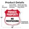 Signmission Private Property Shield Sign No Trespass, 12 Inch X 12 Inch, Plastic Sign SHI-P-12-454 - alternate 3