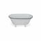 Homeroots 5" White Metal Hand Painted Decorative Tub Tabletop Sculpture 399642 - alternate 5