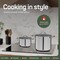 Emporio Kitchen Stainless Steel 12QT Stockpot with Glass Lid, Even-Heat Base, Riveted Handles, Oven Safe EMPKSSTKP12 - alternate 2