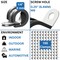 Grizzly Supply Cable Clamp, 1/4 in Bundle Dia., .59 in W, Rubber-Lined P-Clamp, 304 Stainless Steel, Black, 100PK GS-RPC5-1/4-C - alternate 7