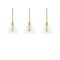 Jonathan Y Kiawah Island 30.5" 3-Light Metal/Glass Contemporary Modern LED Pendant, Brass Gold/Black JYL1123A - alternate 6