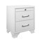 Homeroots 27" White Wood Two Drawer Nightstand 384057 - alternate 4