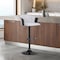 Homeroots Light Gray and Black Fabric with Metal Swivel Adjustable Height Bar Chair 534429 - alternate 5
