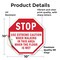 Signmission Stop Use Extreme Caution When Walki, 10 Inch X 10 Inch, Vinyl Decal OC-D-10-42 - alternate 3