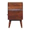 Homeroots 24" Chestnut Solid Wood Oval Top One Drawer Nightstand 651601 - alternate 6