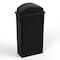 Regal Altair 23 Gallon Slim Rectangular Black Plastic Trash Can with Dome Swing Lid, Vent Channel Design ZR-TC-300-BK+LD-310-KIT - alternate 1