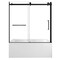 Kingston Brass 60" Acrylic Alcove Left-Hand Drain Tub with Right Sliding Tub Door, White/Matte Black KVTDE603122L0 - alternate 1