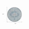 Homeroots 8' Blue Round Floral Medallion Washable Indoor Outdoor Area Rug 607898 - alternate 5