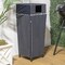 Happimess Keaton Modern 24.13-Gallon All-Weather Wicker/Metal Lidded Hideaway Outdoor Trash Can, Navy/White HPM1203B - alternate 1