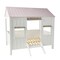 Homeroots Pink and White Wood Full Bed Frame 285632 - alternate 1