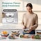 Serenelife 24 Piece Glass Storage Containers with Lids, Glass Meal Prep Container Set for Lunch, Gray, 24PK SLGL24GY - alternate 3