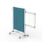 Ghent Nexus Jr. Partition, Mobile 2-Sided Fabric Bulletin Board, 46''H x 34''W, Teal NEX223FFP-97 - alternate 2
