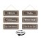Homeroots 14" X 12" Brown And White Reversible Welcome Wood Wall Decor 636038 - alternate 2