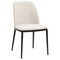 Leisuremod Tule Fabric Dining Side Chair with Powder-Coated Steel Frame, Natural Wood/Beige TCNW18BG - alternate 1