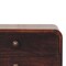 Homeroots 10" Brown Solid Wood Two Drawer Nightstand 651735 - alternate 5