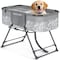 Serenelife Foldable Dog Bath Tub with Adjustable Height, 360 degrees Access, Drain Hose & Storage Pockets SLPTUBG40 - alternate 1
