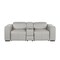 Homeroots 90in Light Gray and Brown Italian Leather Power Reclining Loveseat With Storage 720558 - alternate 1