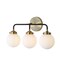 Jonathan Y Caleb 22" 3-Light Contemporary Transitional Iron/Glass LED Vanity Light, Brass Gold/Black/White JYL9058B - alternate 5