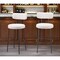 Homeroots Set of Two 29" Ivory And Black Shearling And Steel Low Back Bar Height Bar Chairs 555728 - alternate 4
