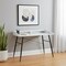 Homeroots 47" White and Black Wood and Metal Parsons Computer Desk 489839 - alternate 3