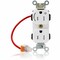 Leviton Straight Blade Receptacle, 5-15R, 15 A, 125V AC, Self-Grounded MT562-1CW - alternate 1