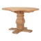 Homeroots 48" Brown Solid Wood Pedestal Base Round Top Dining Table 643962 - alternate 4