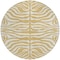 Homeroots 8' Gold And Ivory Round Animal Print Washable Indoor Outdoor Area Rug 600614 - alternate 4