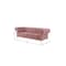 Homeroots 91" Rust Velvet Chesterfield Solid Wood Sofa 543958 - alternate 2