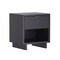 Manhattan Comfort Elara 18 in Solid Wood Nightstand in Charcoal Gray (1-Drawer) NS1794-5 - alternate 2