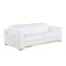 Homeroots 89" White Top Grain Leather Reclining Sofa And Storage 720404 - alternate 7